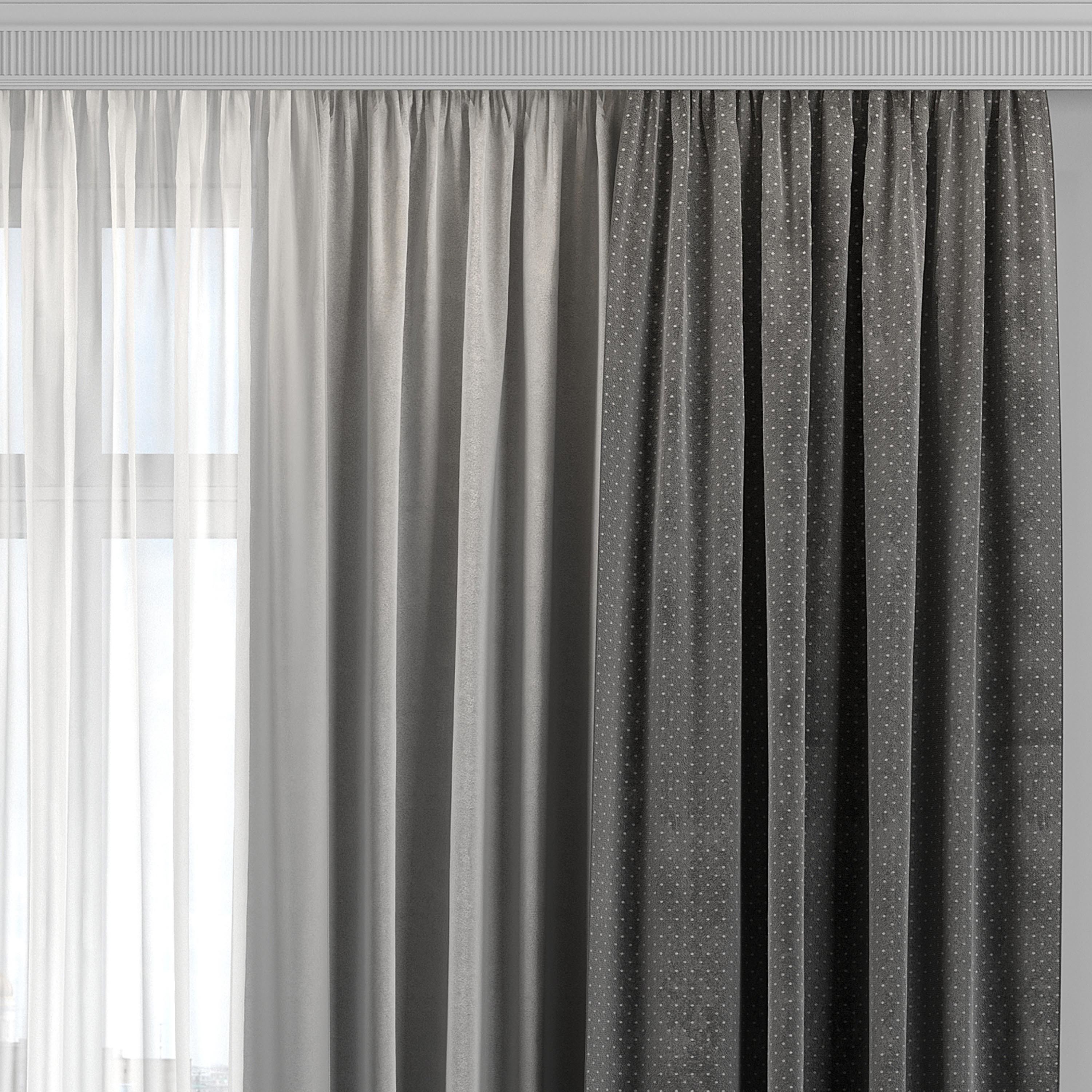 Curtain Set 311 3D model_1