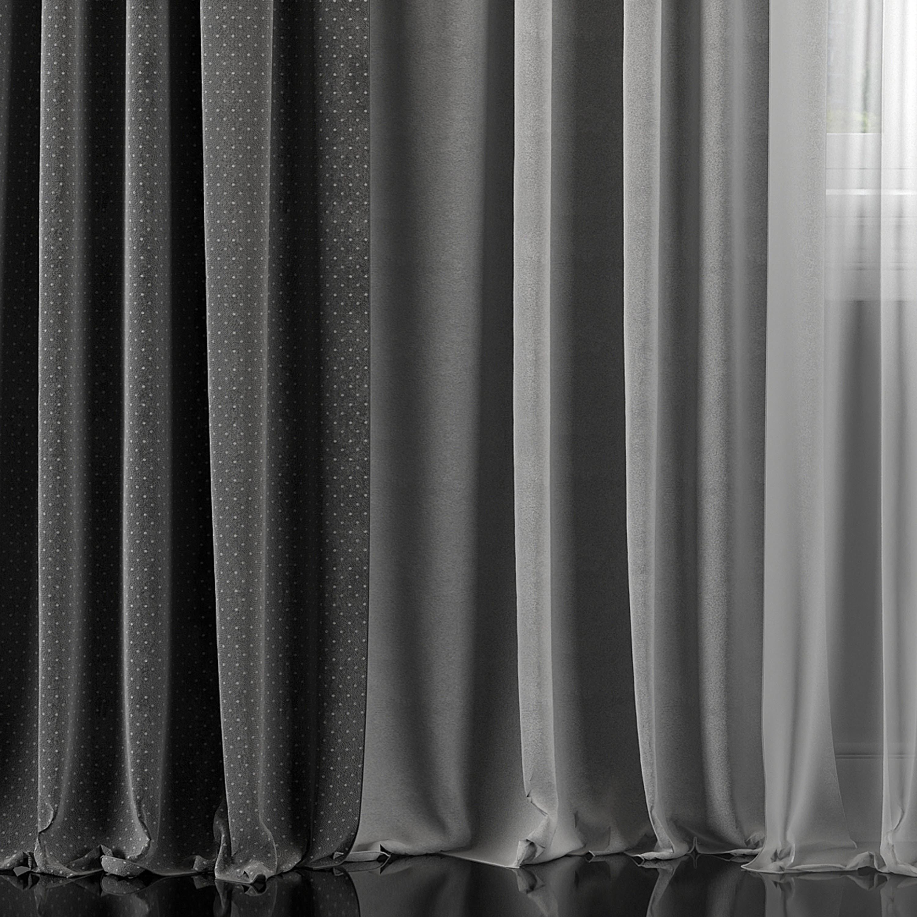 Curtain Set 311 3D model_2