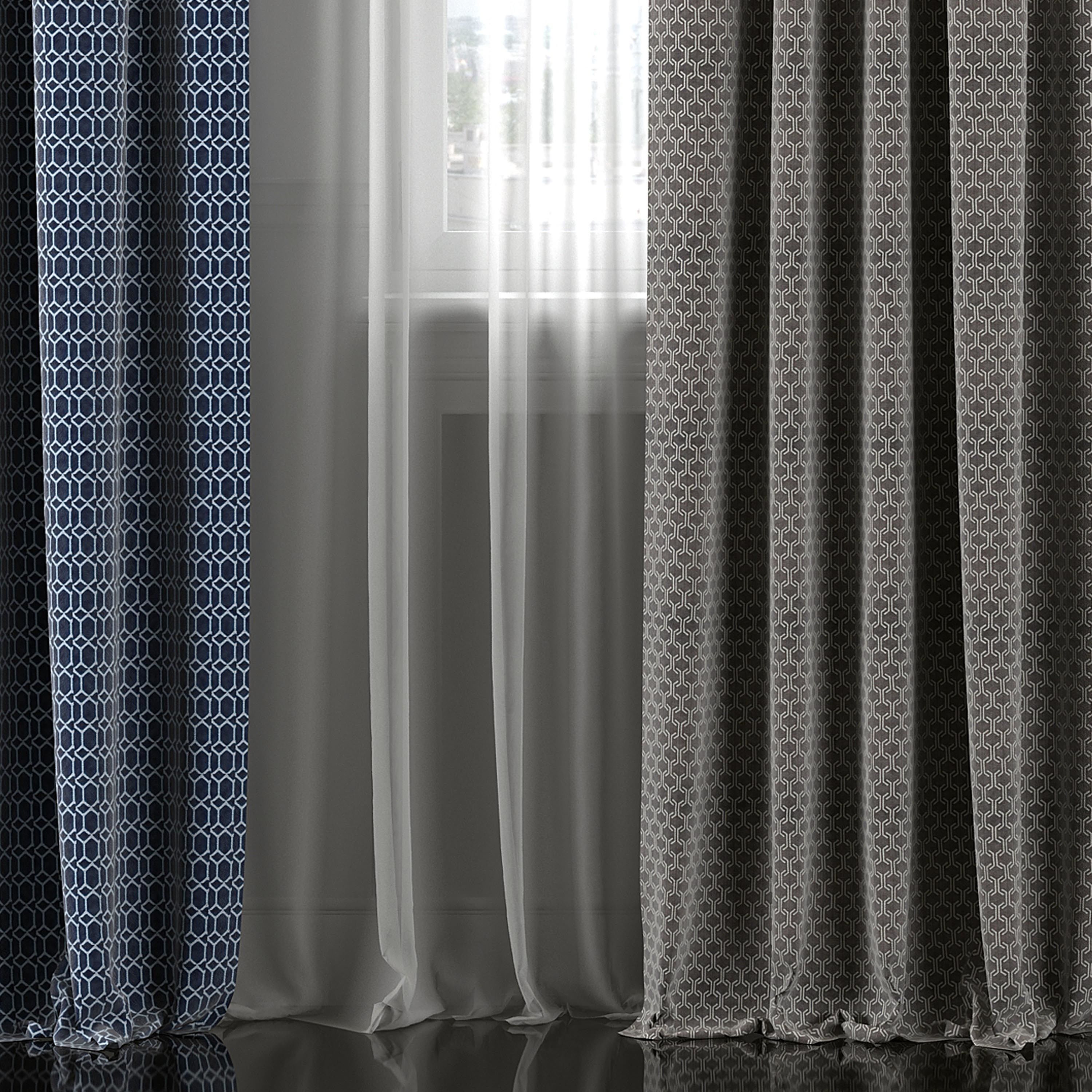 Curtain Set 313 3D model_2