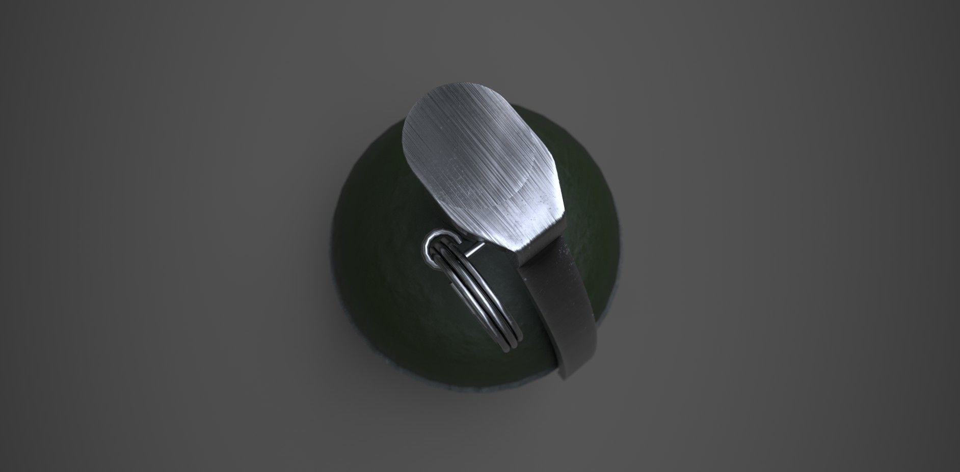 M67 Frag Grenade Low-poly 3D model_2