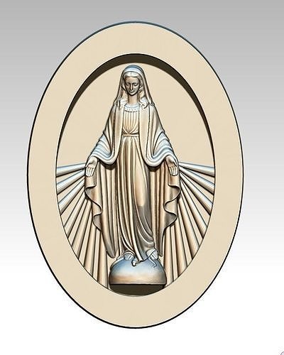 Virgen Milagrosa Miraculous Medal  3D print model