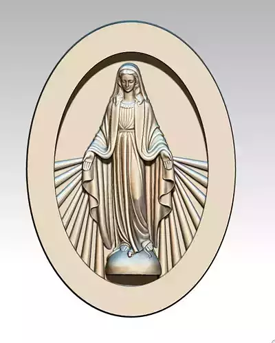 Virgen Milagrosa Miraculous Medal  3D print model