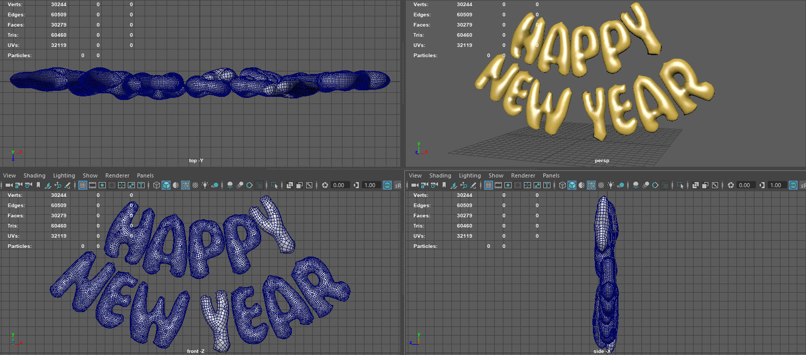 HAPPY NEW YEAR 3D model_9