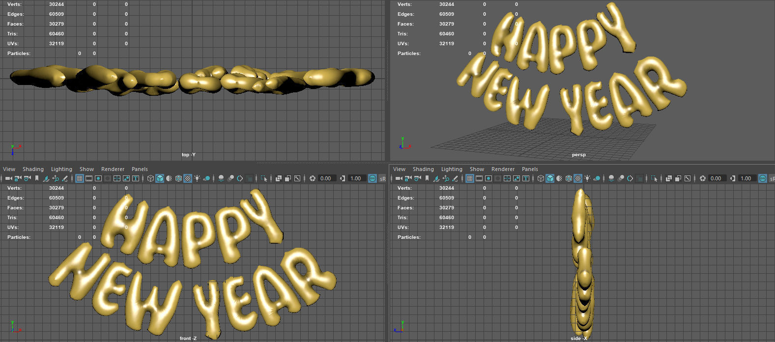 HAPPY NEW YEAR 3D model_7
