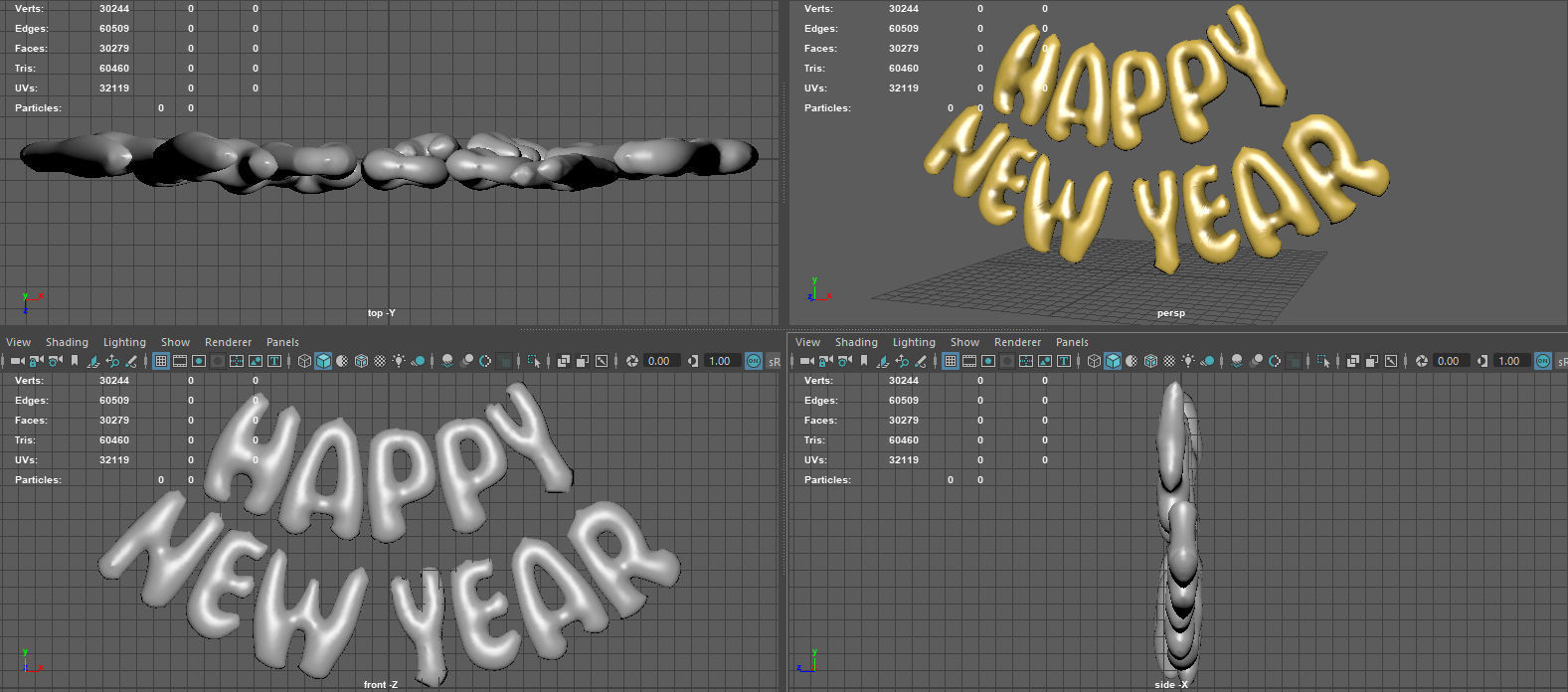 HAPPY NEW YEAR 3D model_8