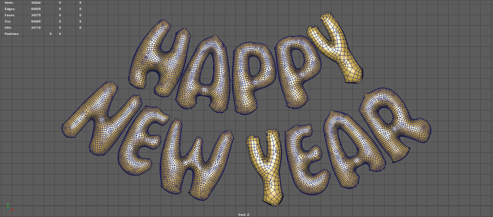 HAPPY NEW YEAR 3D model_12