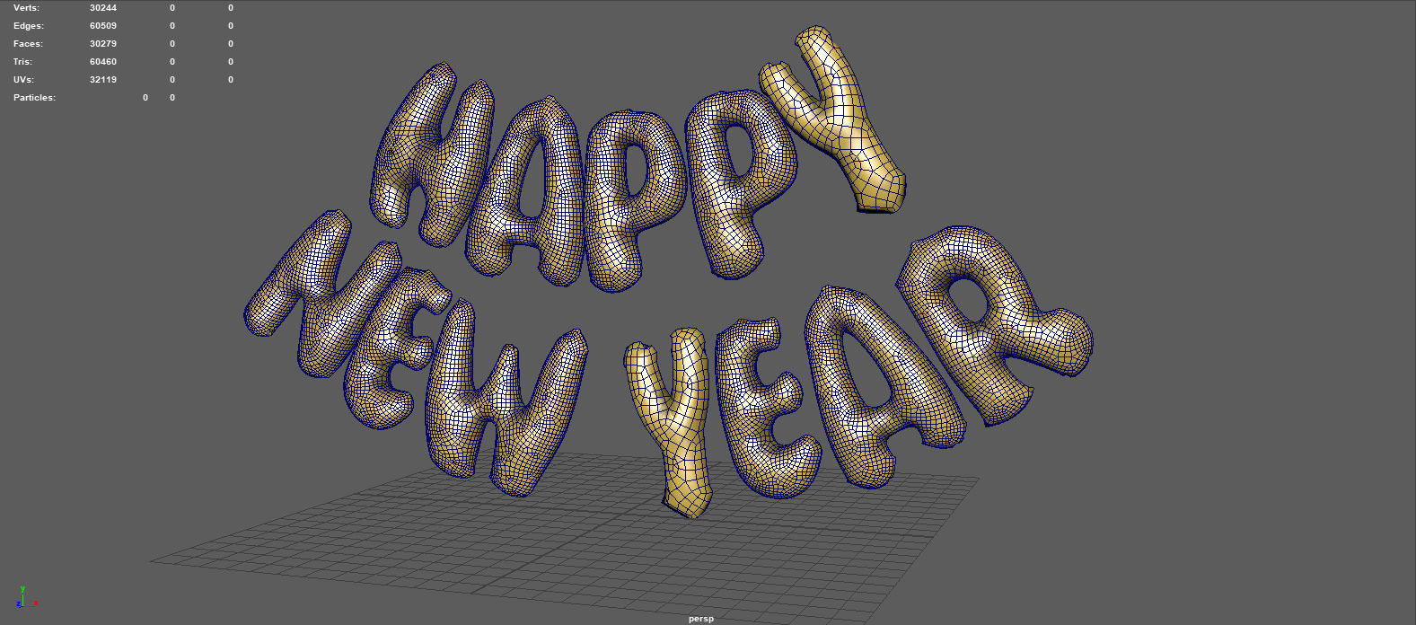 HAPPY NEW YEAR 3D model_5