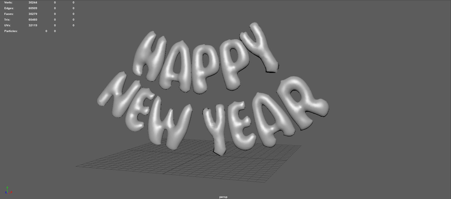 HAPPY NEW YEAR 3D model_4