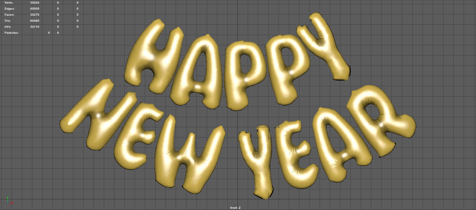 HAPPY NEW YEAR 3D model_3