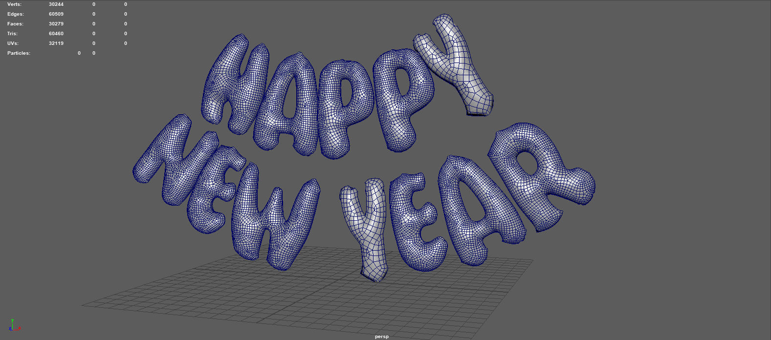 HAPPY NEW YEAR 3D model_6