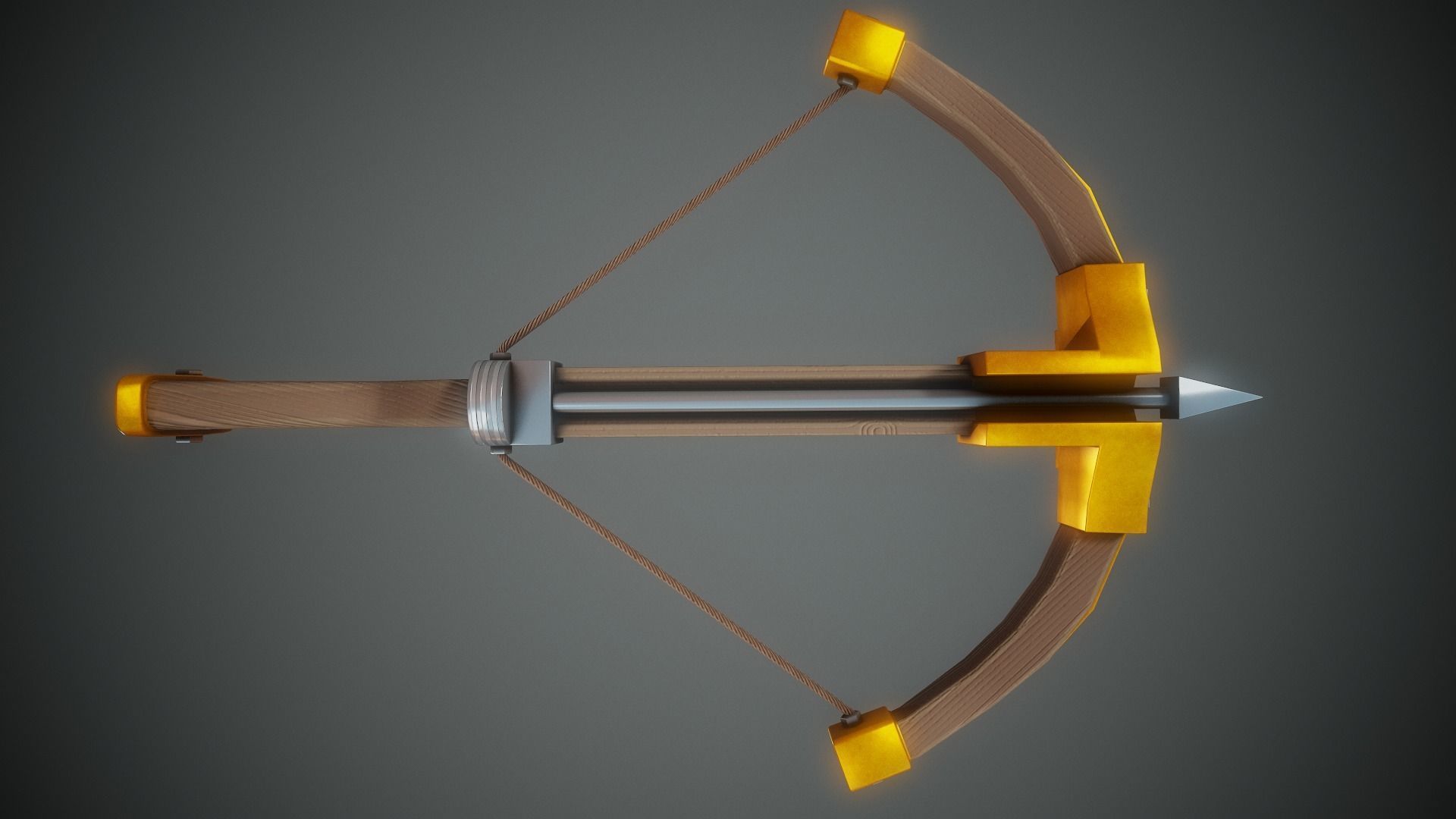 Stylized Crossbow - Tutorial Included Low-poly 3D model_8