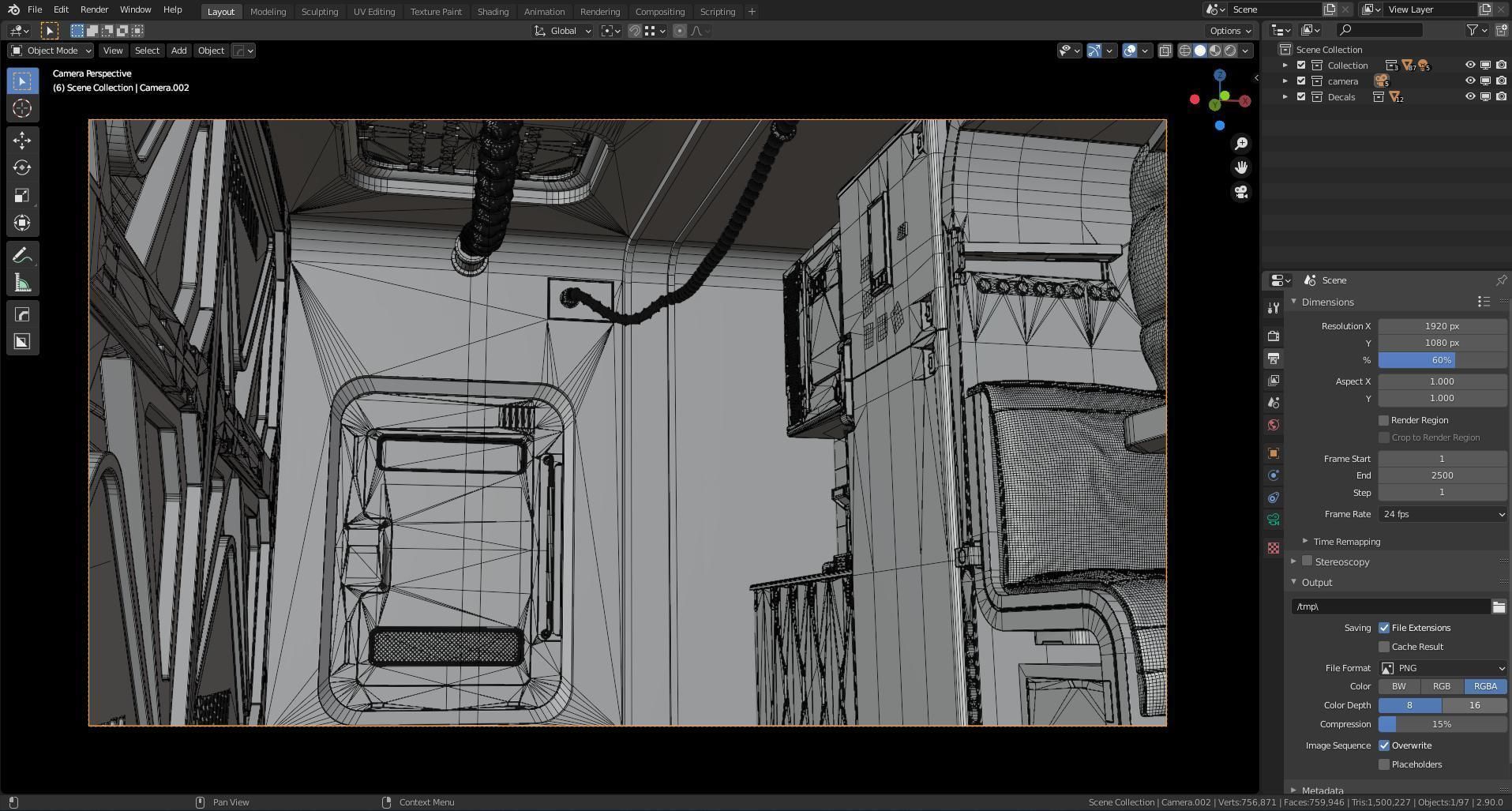 sci-fi shuttle rooms and textures  3D model_17