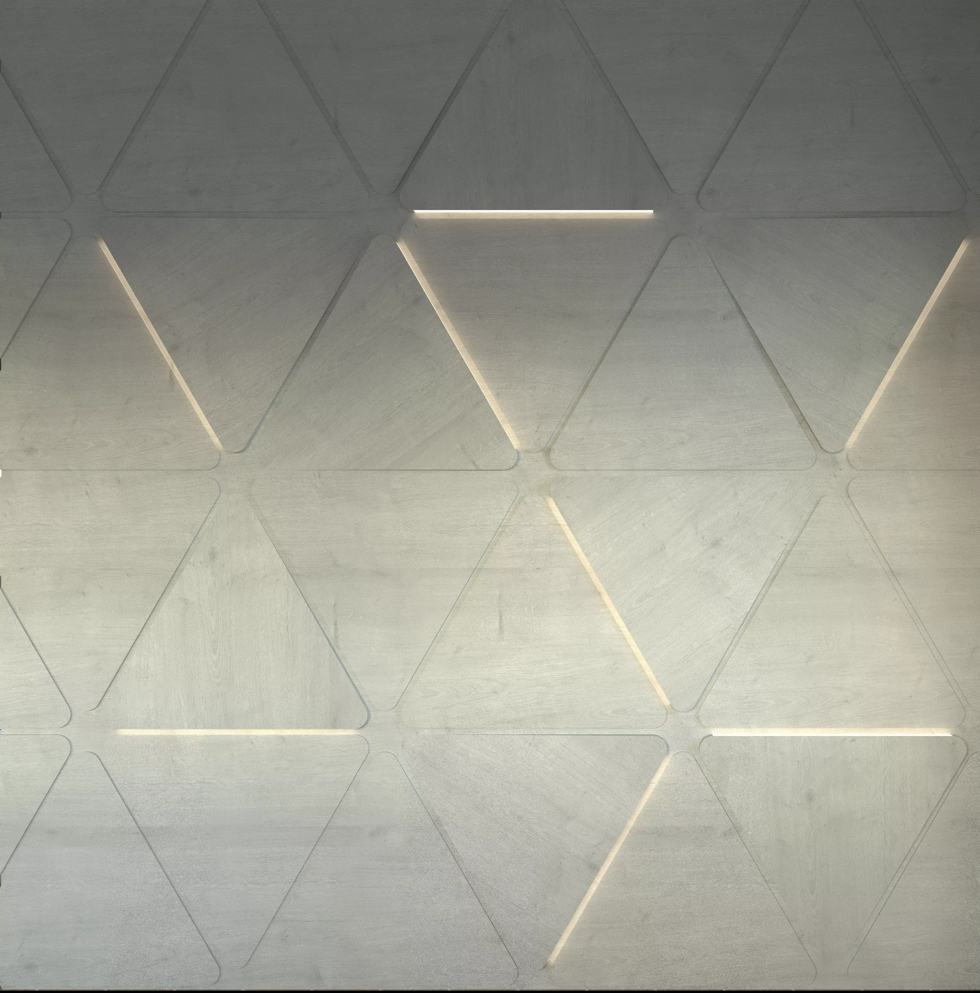 Triangular Wall Panel 3D model_0