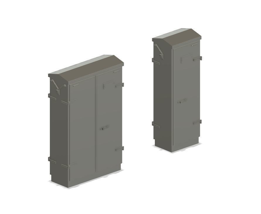 Model Railway Lineside Cabinets Modern 1 3D print model_1