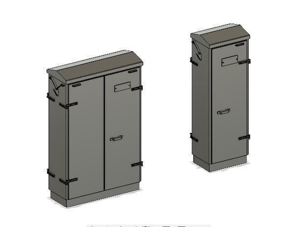 Model Railway Lineside Cabinets Modern 1 3D print model_8