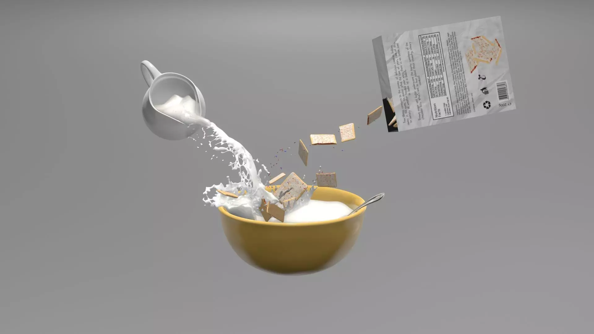 cookie and milk Free 3D model