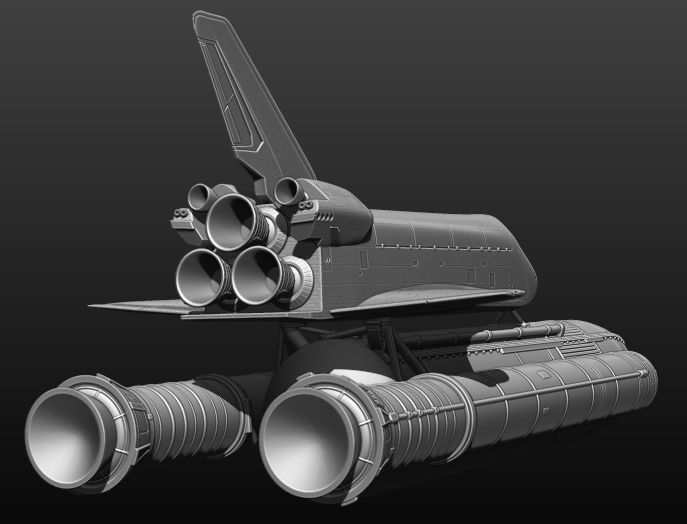 Space Shuttle file STL for 3D printer  3D print model_12