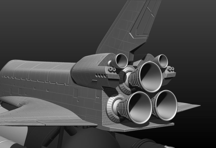 Space Shuttle file STL for 3D printer  3D print model_11