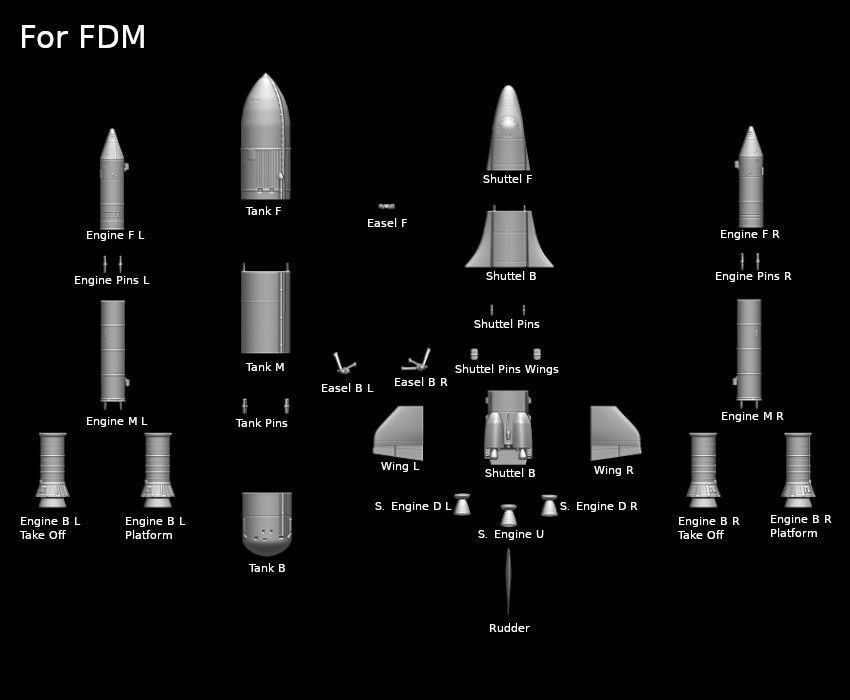Space Shuttle file STL for 3D printer  3D print model_48