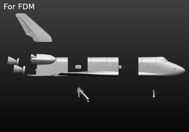 Space Shuttle file STL for 3D printer  3D print model_27