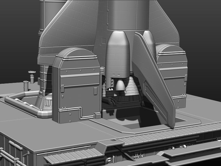 Space Shuttle file STL for 3D printer  3D print model_22