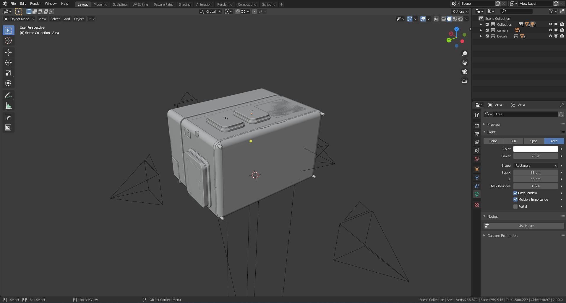sci-fi shuttle rooms with textures 3D Model Collection_26