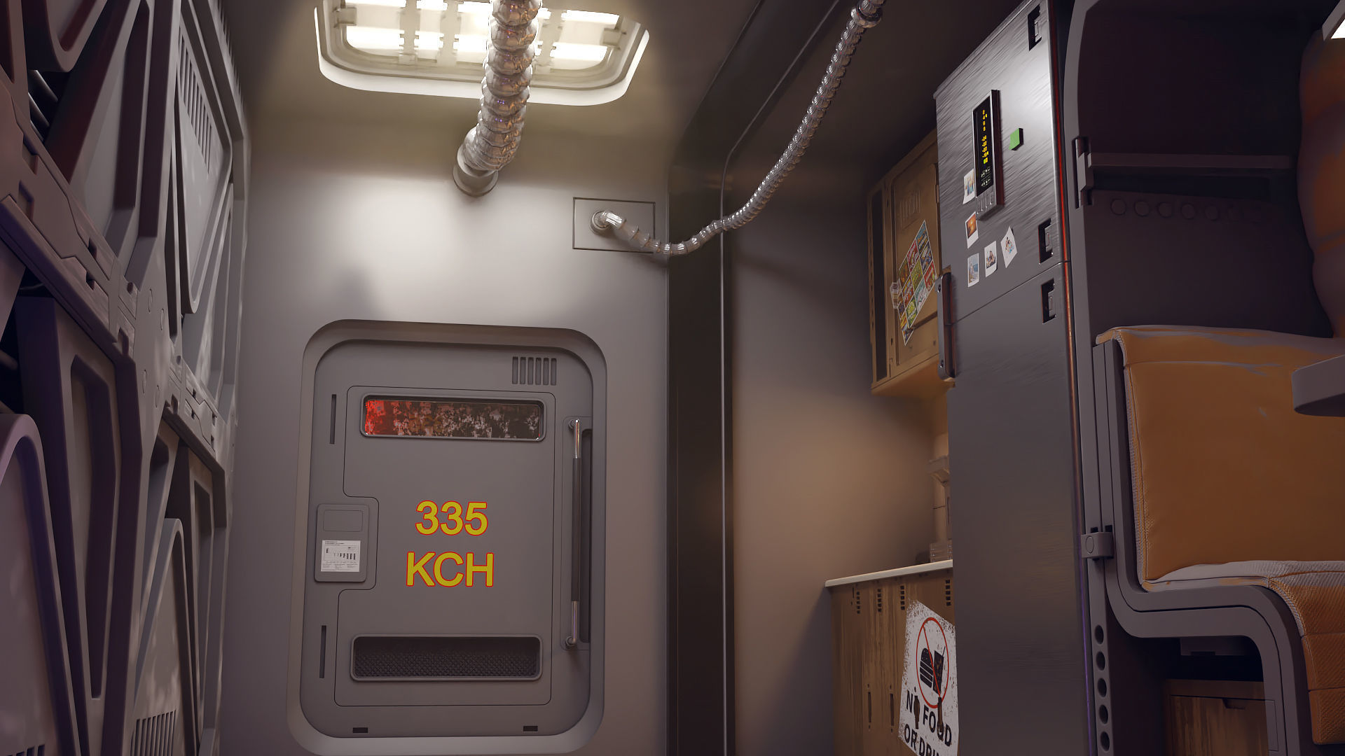 sci-fi shuttle rooms with textures 3D Model Collection_8