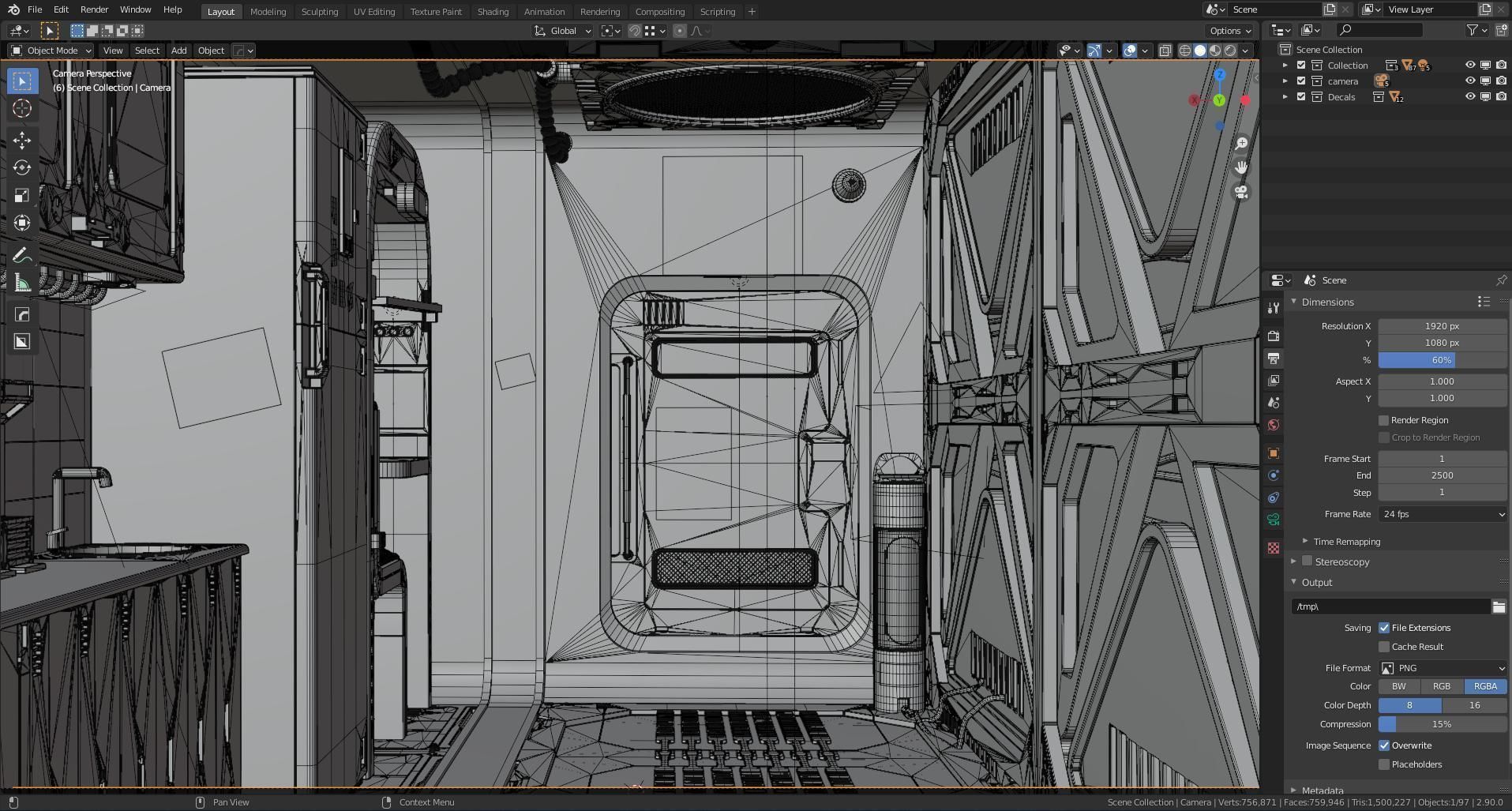 sci-fi shuttle rooms with textures 3D Model Collection_28
