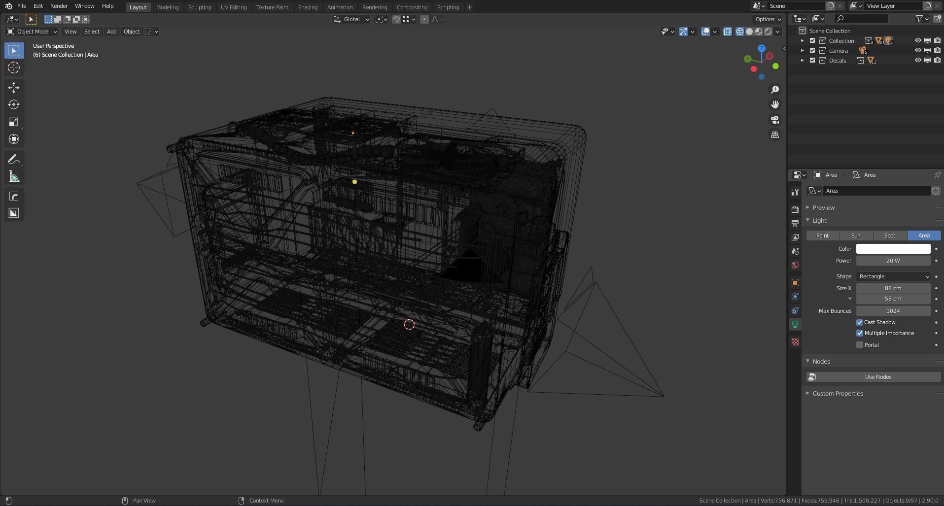 sci-fi shuttle rooms with textures 3D Model Collection_25