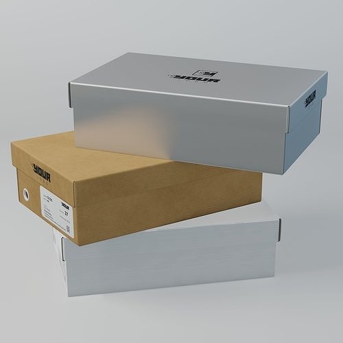 Shoe boxes with different textures 3D Model Collection