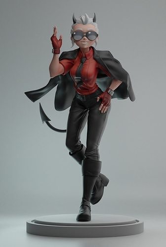Helltaker Justice 3D print model