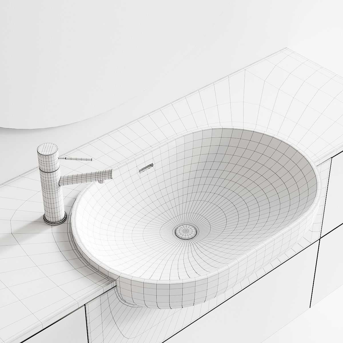 Falper Viaveneto Soft Vanity Unit Set 2 3D model_4