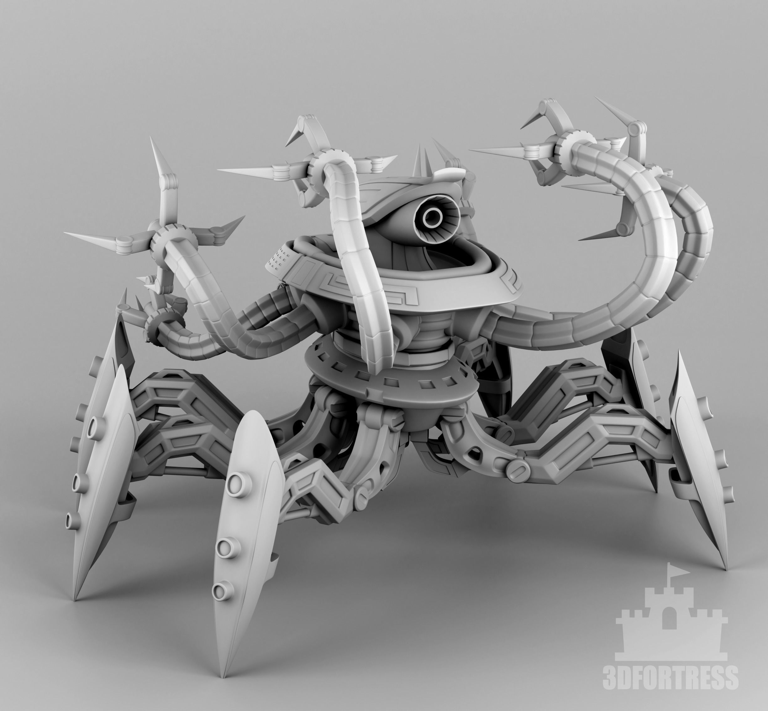 Robot alien 3D model 3D printable | CGTrader