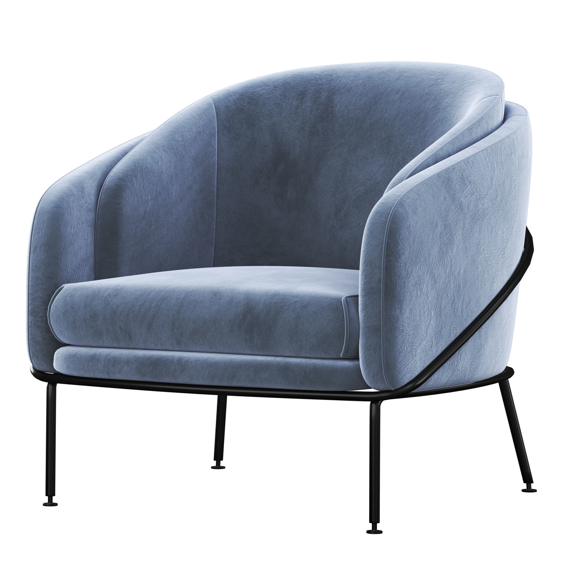 Angelo Lounge Armchair 3D model_7