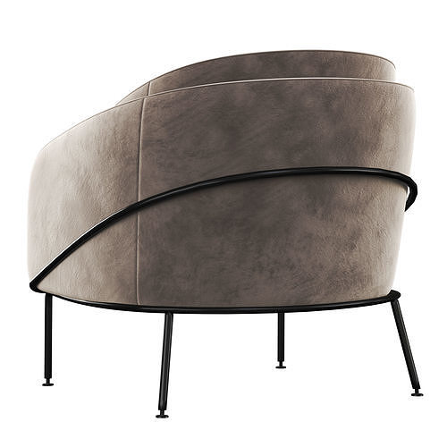 Angelo Lounge Armchair 3D model 4