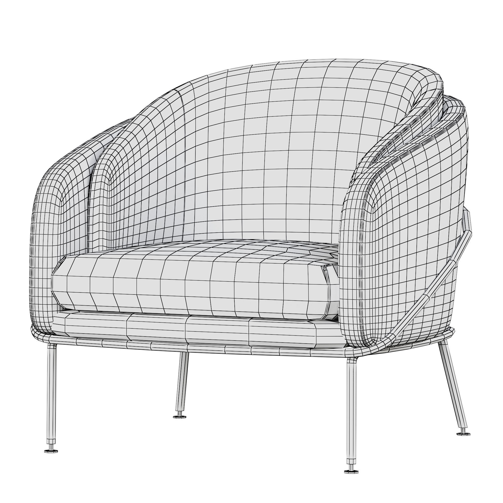Angelo Lounge Armchair 3D model_10