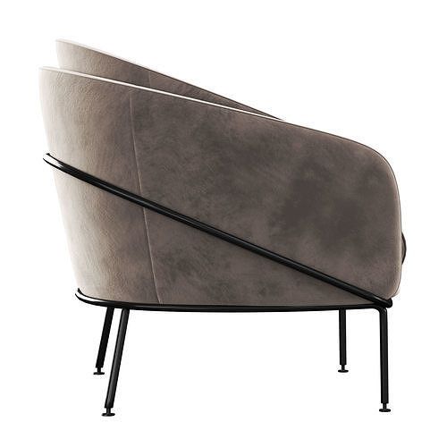 Angelo Lounge Armchair 3D model 3