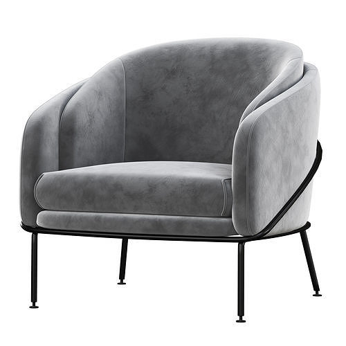 Angelo Lounge Armchair 3D model 5