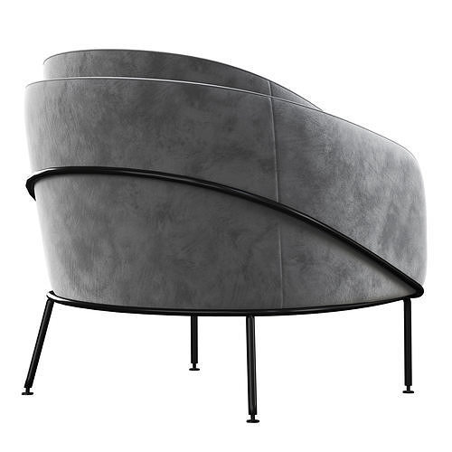 Angelo Lounge Armchair 3D model 7