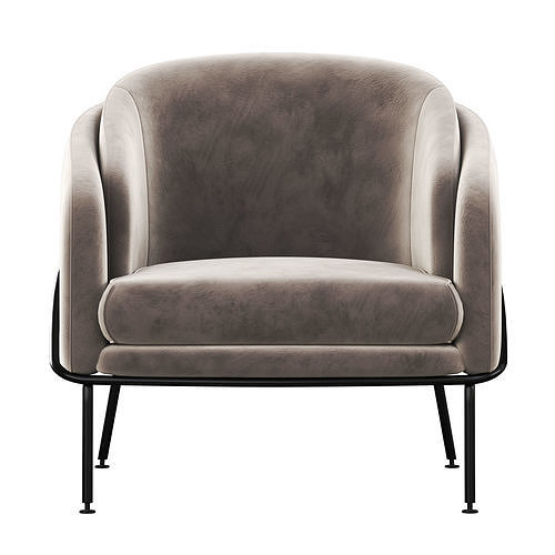Angelo Lounge Armchair 3D model 2