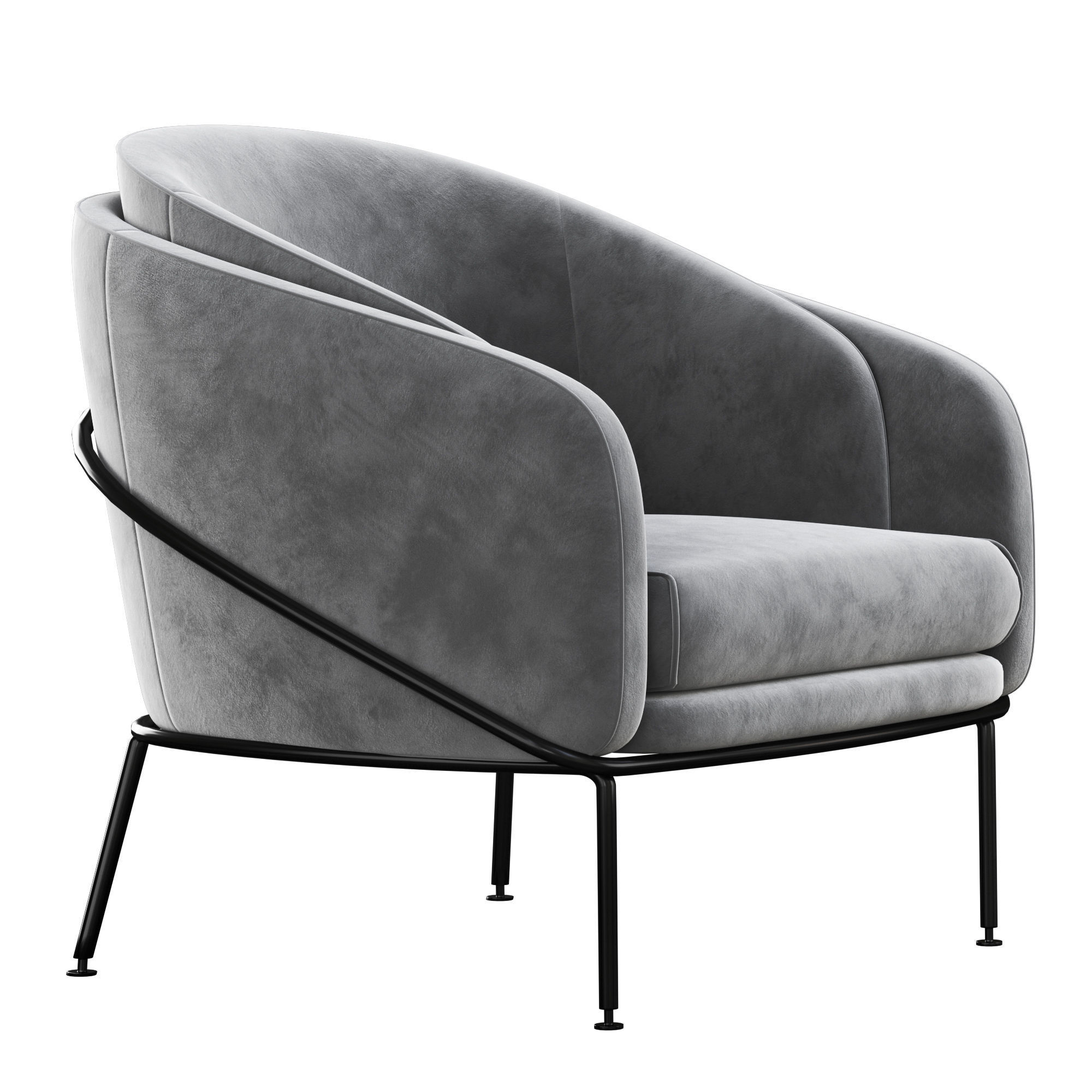 Angelo Lounge Armchair 3D model_5