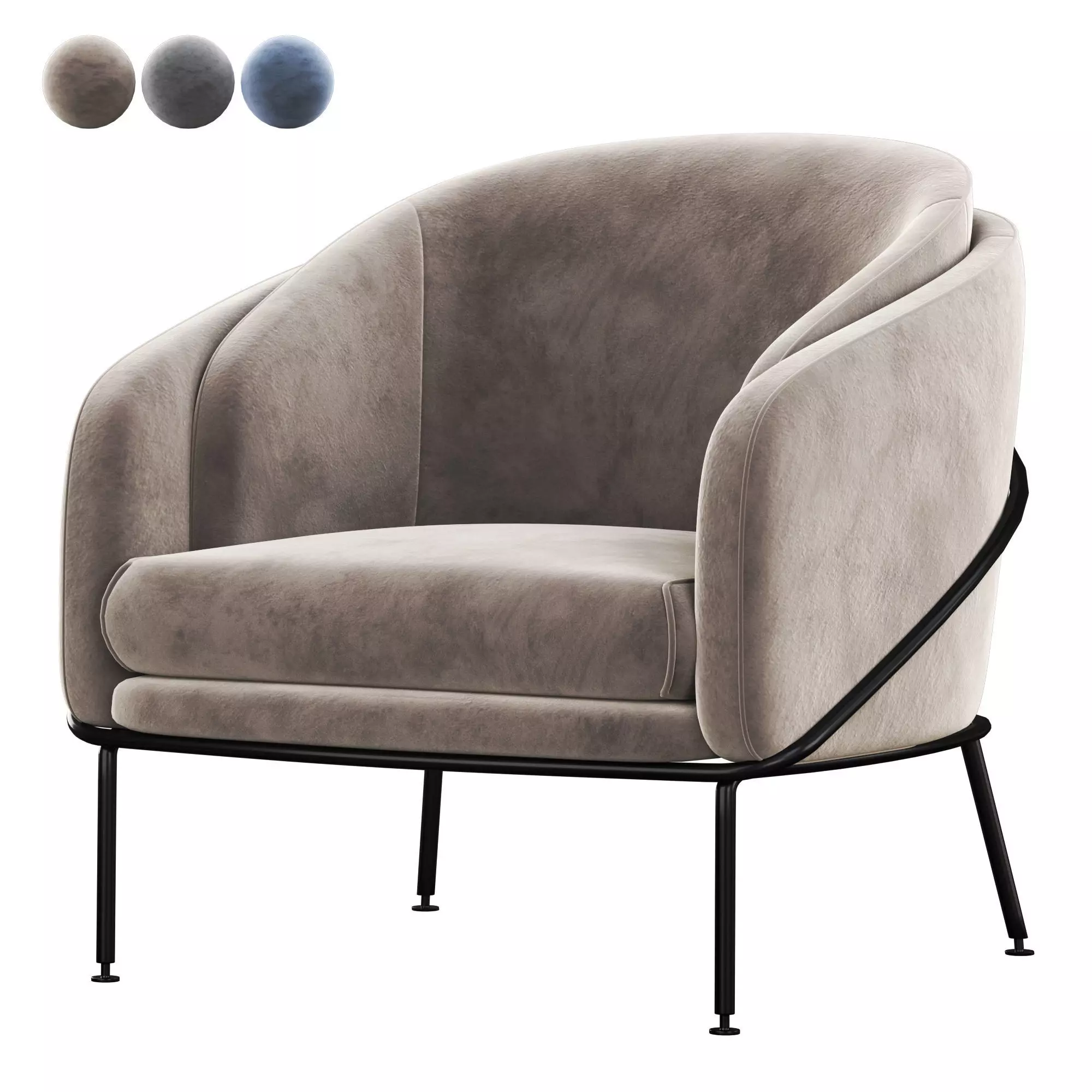 Angelo Lounge Armchair 3D model_0