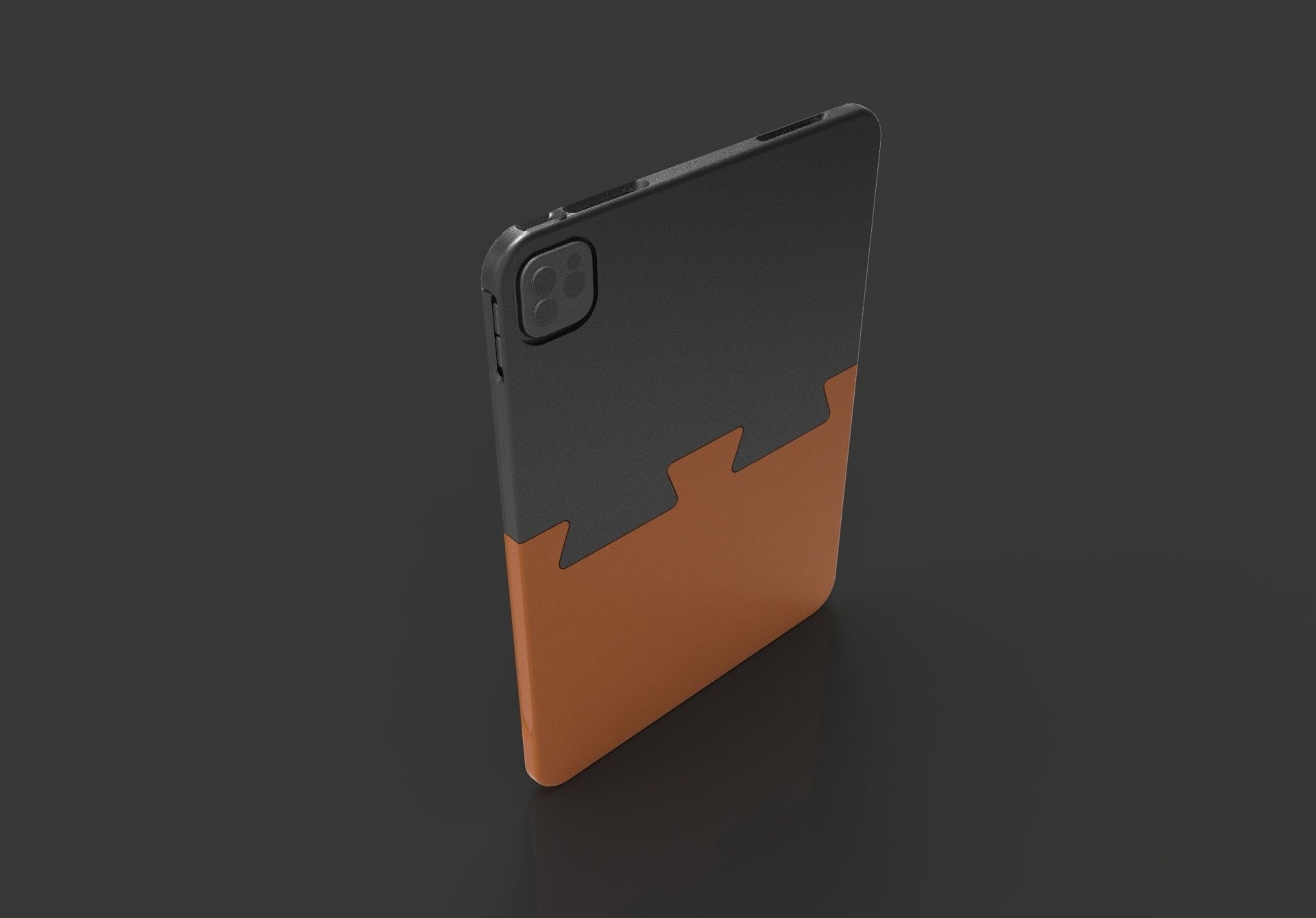 Cover for iPAD 11 pro 2020 divide in two part for 3D print model_8