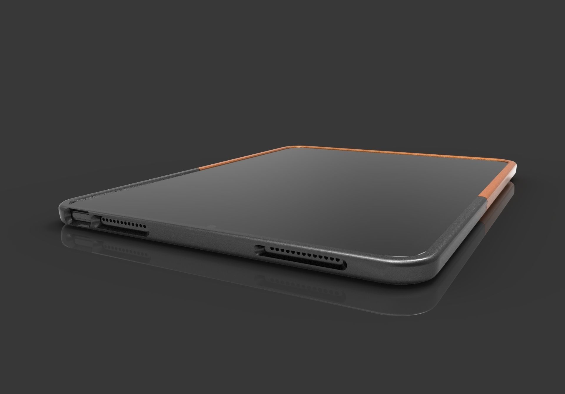 Cover for iPAD 11 pro 2020 divide in two part for 3D print model_5