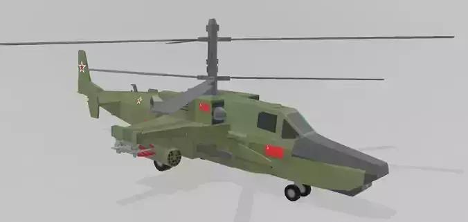 KA-50 ATTACK HELICOPTER  lowpoly 