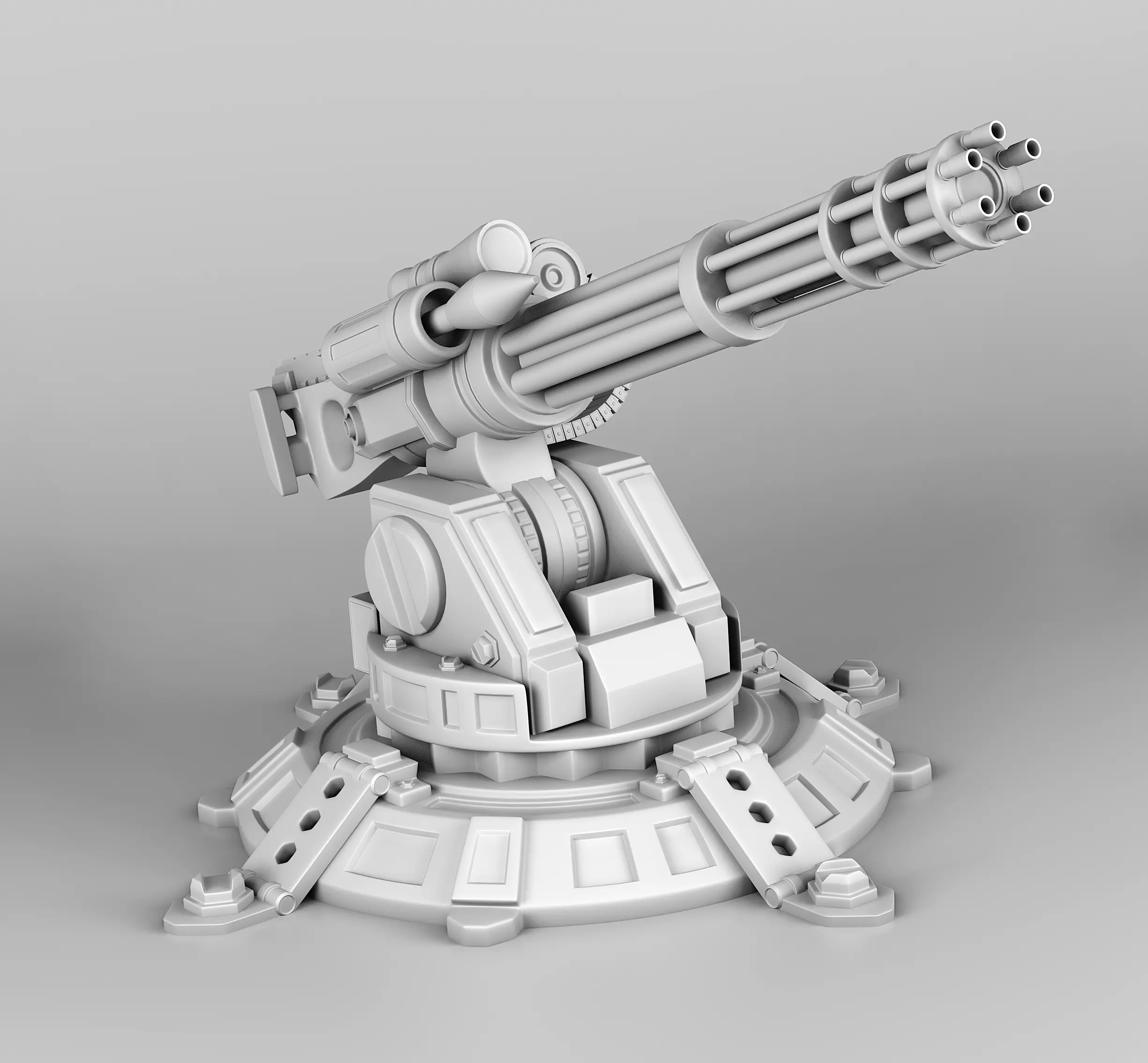 Turret robot 3D print model_0