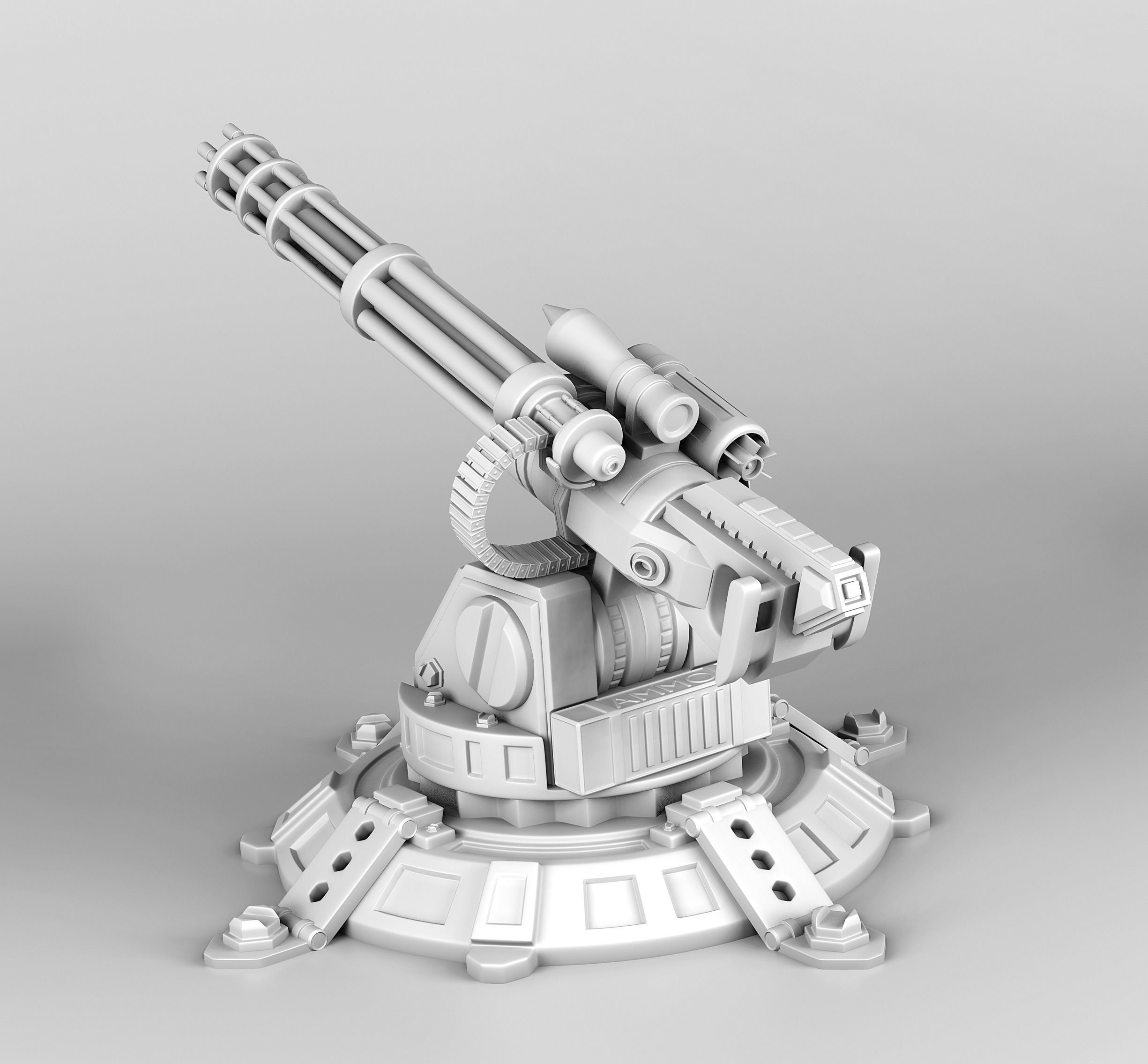 Turret robot 3D print model_1