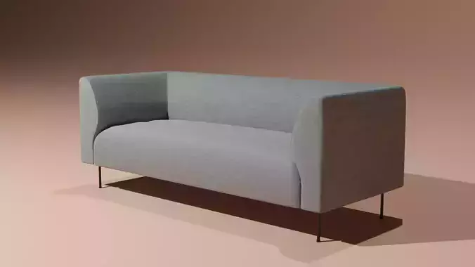 Sofa Kare - 3 seats Light Gray Couch PBR