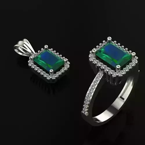 baguette wedding ring necklace