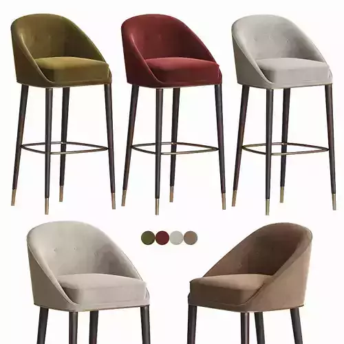 Malay Bar Stool Brabbu 3D model